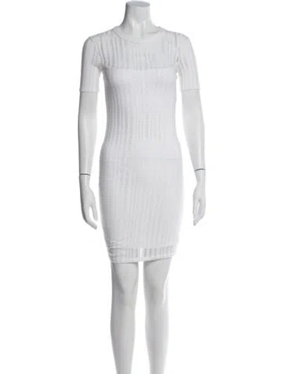 Pre-owned Alexander Wang Scoop Neck Mini Dress In White