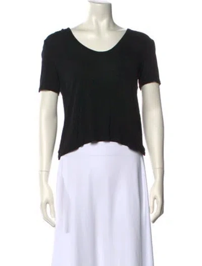 Pre-owned Alexander Wang T Scoop Neck Short Sleeve T-shirt In Black