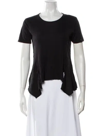Pre-owned Alexander Wang T Scoop Neck Short Sleeve T-shirt In Black