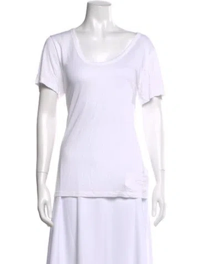 Pre-owned Alexander Wang T Scoop Neck Short Sleeve T-shirt In White