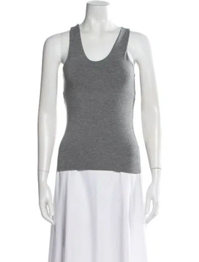 Pre-owned Alexander Wang Scoop Neck Sleeveless Top In Gray