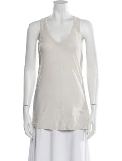 Pre-owned Alexander Wang T Scoop Neck Sleeveless Top In Neutral