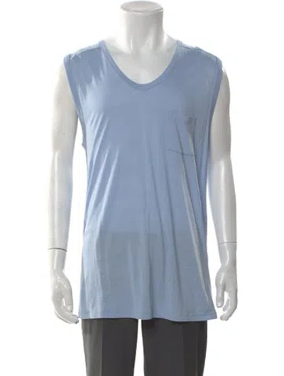 Pre-owned Alexander Wang Scoop Neck Sleeveless T-shirt In Blue