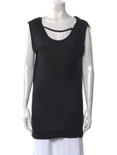 Pre-owned Alexander Wang T Scoop Neck Sleeveless Tunic In Black