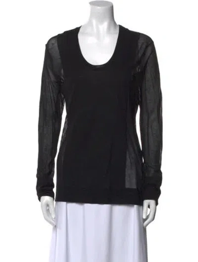 Pre-owned Alexander Wang T Scoop Neck Sweater In Black