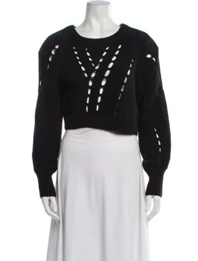 Pre-owned Alexander Wang T Scoop Neck Sweater In Black