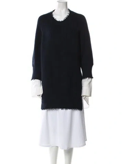 Pre-owned Alexander Wang T Scoop Neck Sweater In Blue