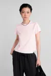 Alexander Wang Shrunken Logo Tee In Pink