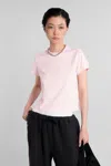 Alexander Wang Shrunken Logo Tee In Pink