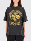 Alexander Wang Relaxed-fit Black Cotton T-shirt With Vintage Graphic Print In Black
