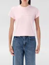 Alexander Wang T-shirt In Rose-pink Cotton In Neutral