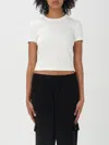 Alexander Wang Logo Jacquard Short Sleeve Baby Tee In White
