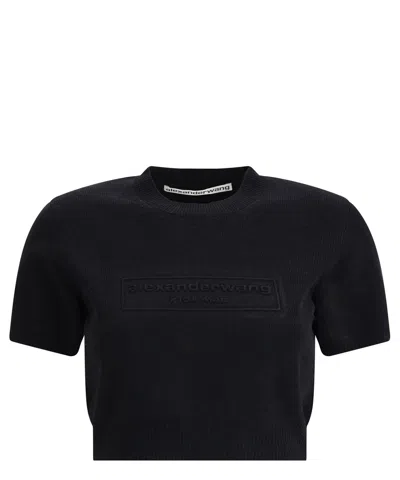 Alexander Wang Women Logoed T-shirt In Black