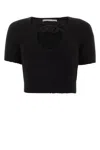 Alexander Wang Circle Cut-out Knit Top In Black