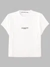 Alexander Wang White Gradient Logo Short Sleeve T-shirt In White