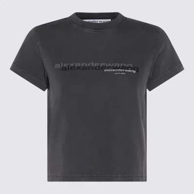 ALEXANDER WANG ALEXANDER WANG BLACK COTTON T-SHIRT
