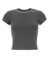 Alexander Wang Women Grey Cotton T-shirt In Gray