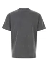 Alexander Wang T-shirt With Embossed Logo In Grey