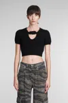 Alexander Wang Circle Cut-out Knit Top In Black
