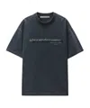 Alexander Wang T-shirt Nera Oversize In Misto Cotone