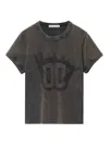 Alexander Wang Embroidered T-shirt Graphic Print In Black