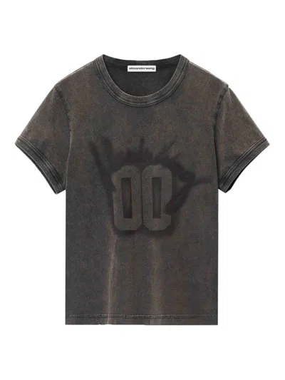 Alexander Wang T Shirt Stampata In Grey