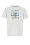 Alexander Wang Marathon Print Cotton Crew-neck T-shirt In White