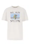 Alexander Wang Marathon Print Cotton Crew-neck T-shirt In White