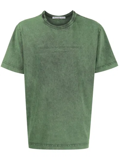 ALEXANDER WANG T-SHIRT WITH EMBOSSED LOGO