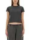 Alexander Wang T-shirt With Logo In Gray