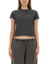 Alexander Wang Women T-shirt With Logo In Gray