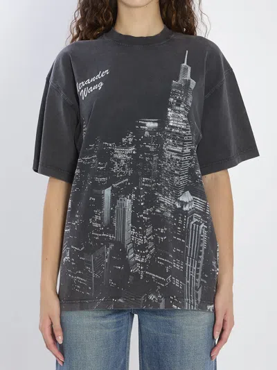 ALEXANDER WANG ALEXANDER WANG T-SHIRT WITH RHINESTONES