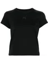 Alexander Wang Cotton T-shirt With Logo In Nero