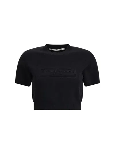 Alexander Wang Women Logoed T-shirt In Black