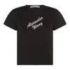 Alexander Wang Crew Neck Short Sleeves Top In Black
