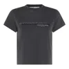 Alexander Wang Crew Neck Short Sleeves Cropped Length In Black