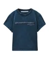 Alexander Wang Short Sleeved Crewneck T-shirt In Blue