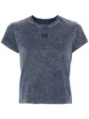Alexander Wang T-shirt  Woman Color Denim In Acid Black Ice