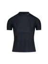 Alexander Wang Short Sleeve Rashguard Top In Black