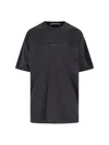 Alexander Wang Gray Embossed T-shirt In Black