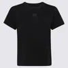 Alexander Wang Essential Jersey Shrunk Tee With Puff Logo Black In Black