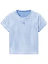 Alexander Wang Light Blue Distressed T-shirt In Blue