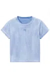 Alexander Wang Light Blue Distressed T-shirt In Azzurro Blu E Verdi