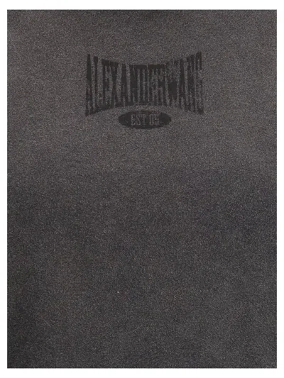 Alexander Wang Logo T-shirt In Faded Black