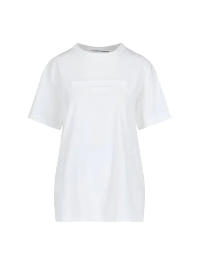 Alexander Wang Crew Neck Short Sleeves Top In White