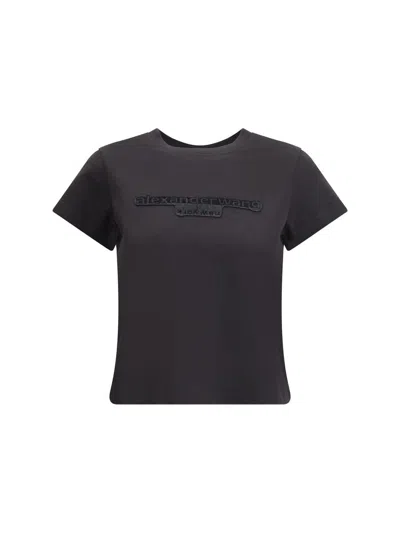 Alexander Wang Cotton T-shirt With Logo In Black
