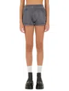 Alexander Wang T T By Alexander Wang Dark Grey Cotton Blend Shorts In Washedasphalt