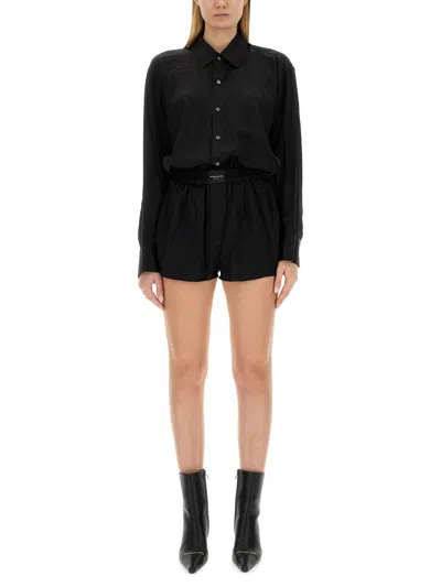 ALEXANDER WANG T SHORT JUMPSUIT WITH BOXER SILHOUETTE
