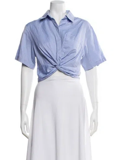 Pre-owned Alexander Wang Short Sleeve Crop Top In Multi