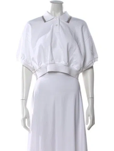 Pre-owned Alexander Wang Short Sleeve Polo In White